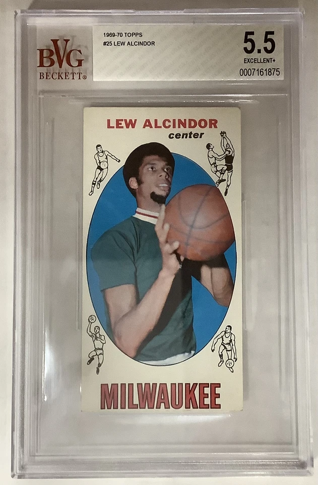 Lew Alcindor Kareem Abdul Jabbar 1969 Topps  #25 BVG Beckett 5.5