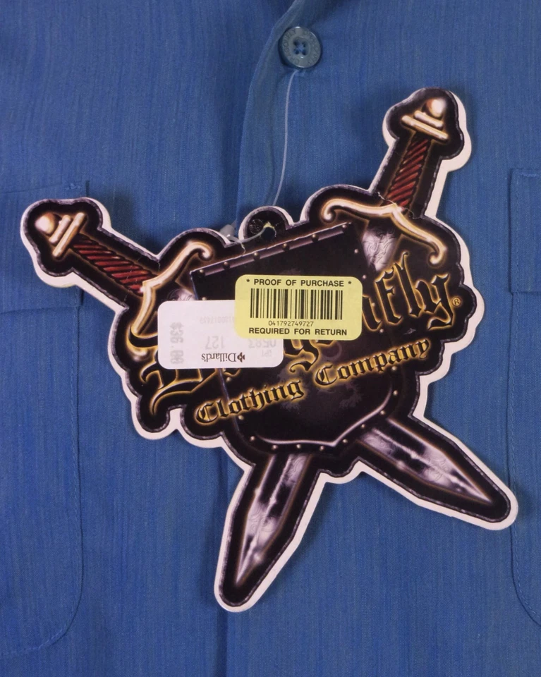 NWT new Deadstock vintage 50s throwback Dragonfly Clothing Shirt Loop Collar L - Image 2 of 4