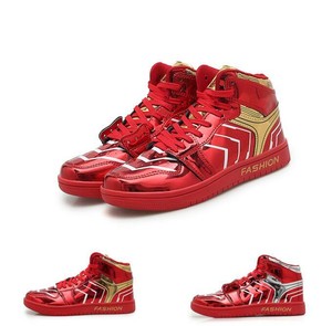 shiny high top sneakers