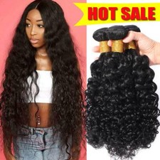 Brazilian Water Wave 3Bundles/300G 100 Virgin Human Hair Extensions Weave Wefts