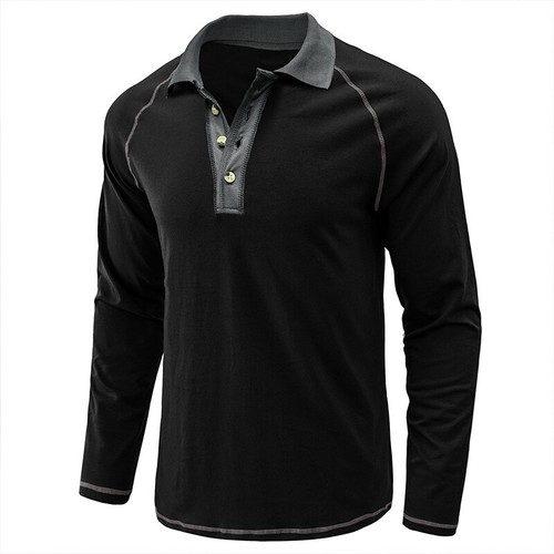 Mens Colorblock Polo Shirt Men Casual Short Sleeve Sport Golf T Shirts Tops UK - Picture 14 of 59