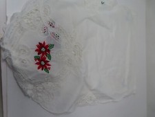 Christmas Table Runner Lace Cut Outs Poinsettia 66" x 13"