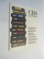CBS INTELLIVISION - CATALOGO CONSOLE E GIOCHI PIEGHEVOLE - ORIGINALE