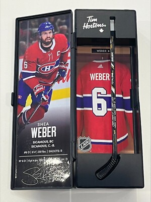 2021 SHEA WEBER TIM HORTONS LIMITED EDITION MINI STICK / LOCKER # 6 Canadiens
