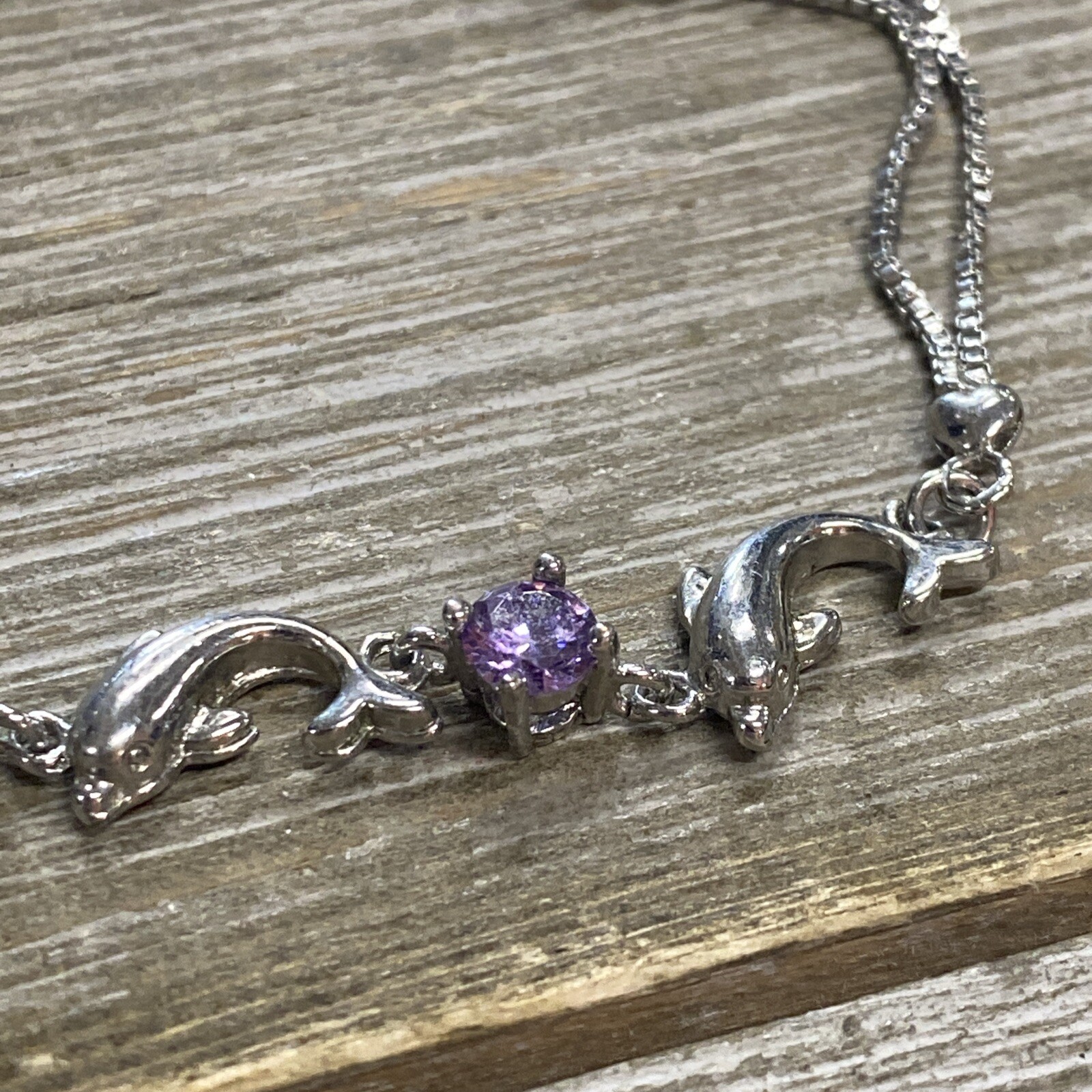Dolphin Sterling Silver 925 Adjustable Bracelet W… - image 3