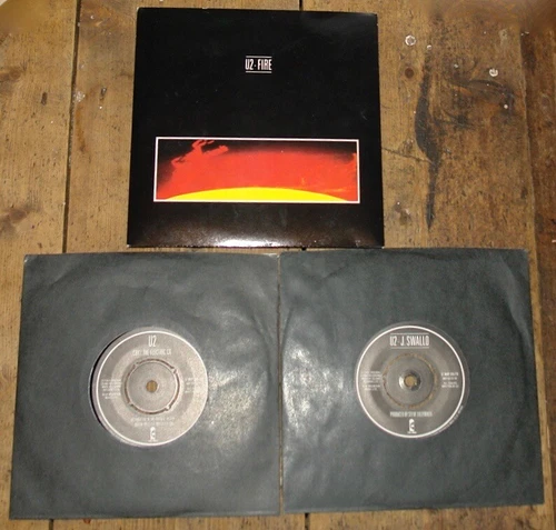 U2 ~ FIRE ~ UK 6-TRACK DOUBLE VINYL P/S 2x 7" 1981 NEAR MINT