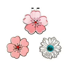 Eshan Magnetic Golf Ball Markers and Novelty Hat Clip Set Flower Glove Hat 