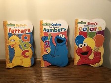 Sesame Streets Children  s First Books ; Colors/Letters/Numbers 3 Books 