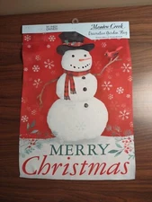 Meadow Creek Snowman 18" x 12.5" Polyester Garden Flag Christmas 