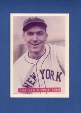 #144 JIM RIPPLE, 1938 N. Y. Giants ~ 1974 BRA-MAC George Brace colorized card