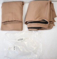 Nicetown Blackout Curtain  Draperies 52" x 95" Cappuccino 2 Pack Insulated