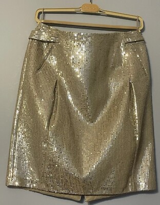 Vntg New Dior By Galliano Goat Leather Skirt Sz.6 Unique