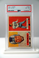 Vintage 1957 Topps Jim David Card Football Card #150 PSA 4 VG-EX