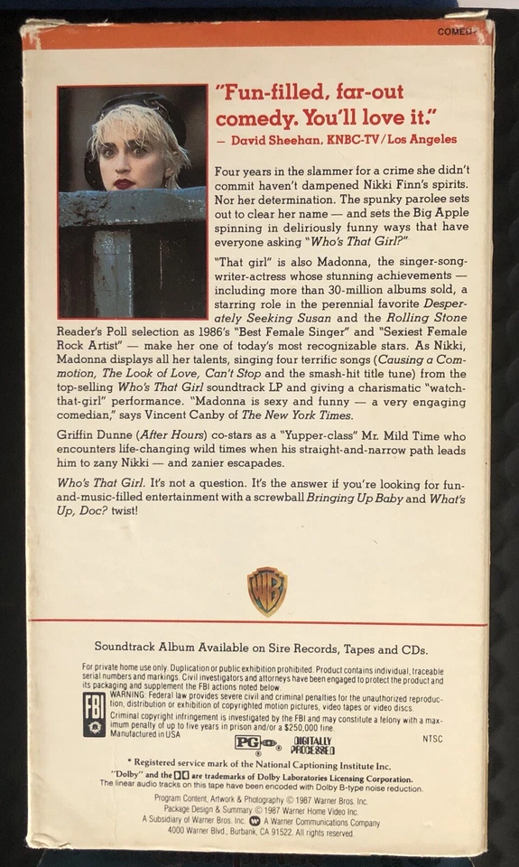 Madonna 4-Pack VHS Movies - In Good Condition Foto 3 de 4