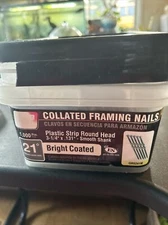 Grip Rite 3-1/4" X .137" Plastic Strip Round Framing Nails QTY:616 (GR0241M) FS