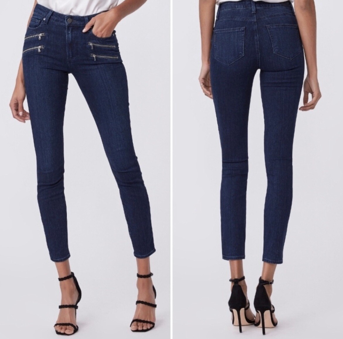 Jean PAIGE Verdugo Ultra Skinny Vieilli Genou - Taille 29, Délavé, état Très Bon