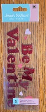 RARE Jolees Be My Valentine Title Happy Day Holiday Heart Love Scrapbook Sticker