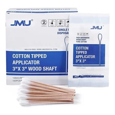 1000Pcs Cotton Swabs Wooden Handle Sticks 3 " Q-Tips Medical Use Supply