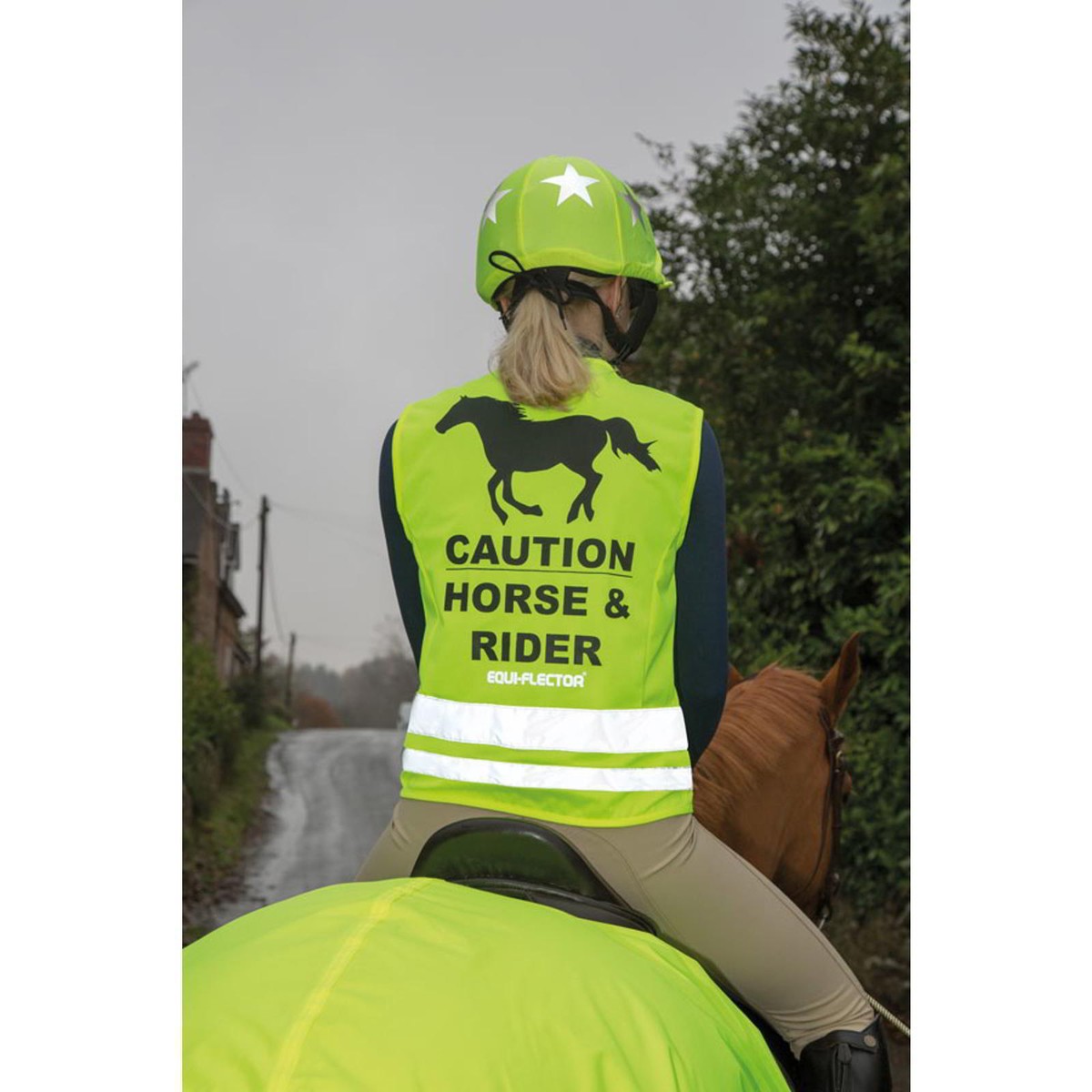 Shires Equi-Flector Safety Riding Vest - High Visibility Orange With Reflective Strips, For Children (XXXS, XXS)