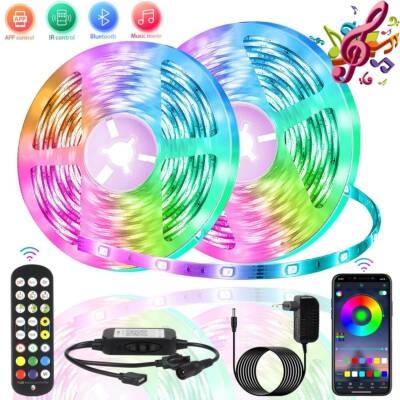 LED Band Streifen RGB Stripe Licht-Leiste Lichtschlauch Farbwechsel Lichterkette