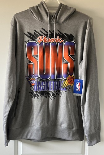 NEW*NBA Phoenix Suns*Hoodie Sweatshirt* Adult M*Gray*Zip Pockets*NWT*Smoke Free!