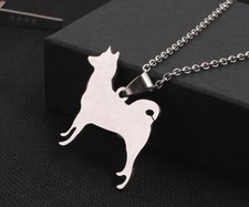 BRAND NEW Stainless Steel Japanese American Akita Inu Ken Dog Pendant Necklace