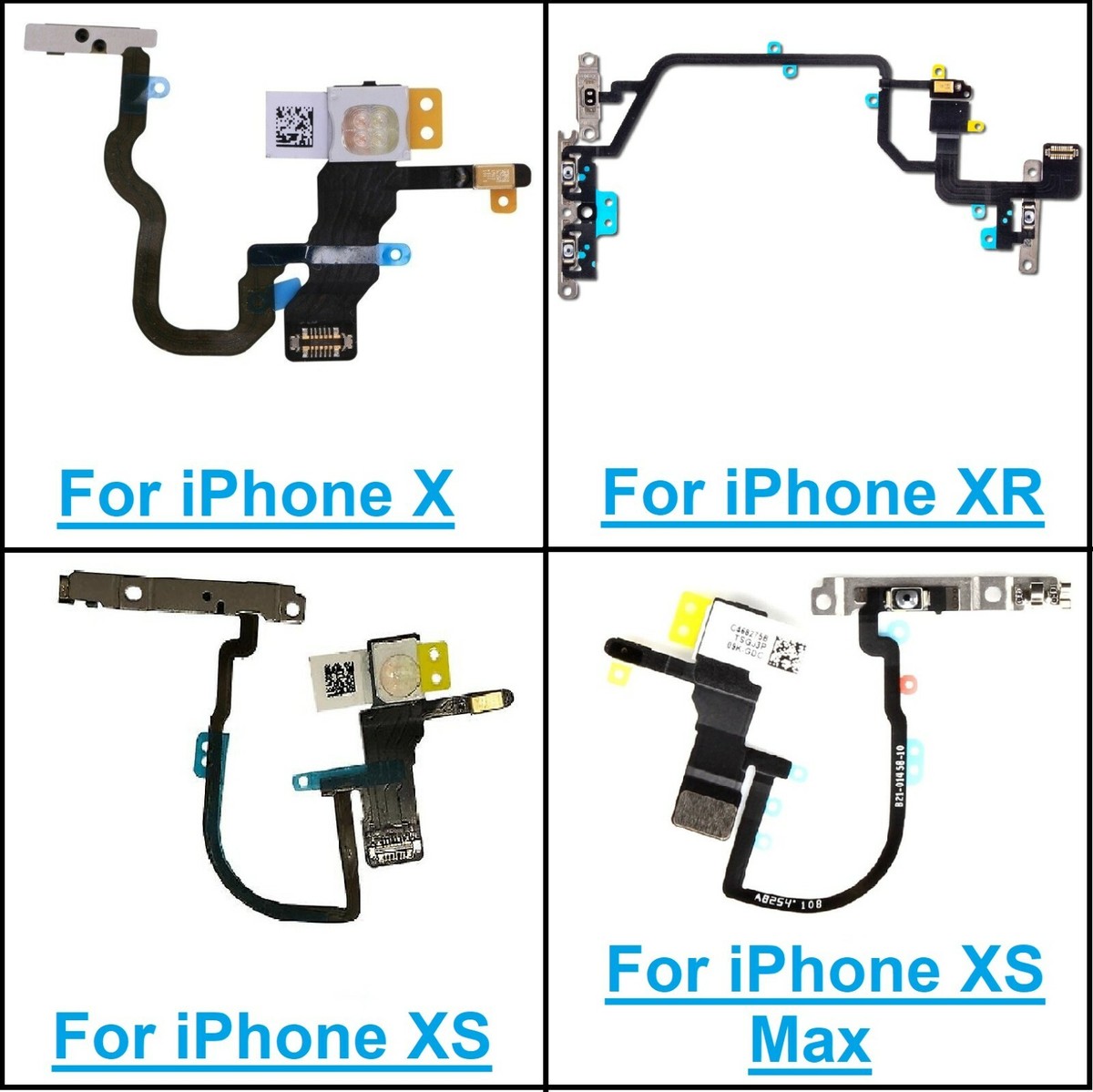 For iPhone X XR XS MAX Power Flex Cable Camera Flash LED