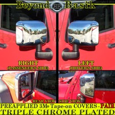 For 2007-11 2012 2013 2014 2015 2016 2017 Jeep Wrangler Jk Chrome Mirror Covers