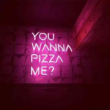 20"x16" You Wanna Pizza Me Flex LED Neon Sign Light Bar Pub Gift Show Wall Door