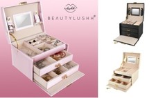 Portagioie Specchio Scatola Portagioielli espositore Porta Gioielli Eco Pelle