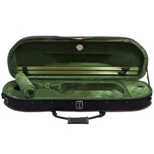 4/4 Full Size Professional Halfmoon Violin Hard Case with Hygrometer