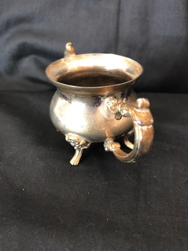 Vintage Metal Silver plate Ornate Sugar Bowl, 4.75” - Picture 5 of 6