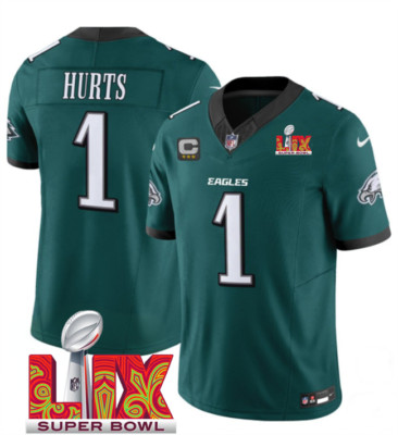 Men's Jalen Hurts 2025 Super Bowl LIX Patch With 3-Star C Patch