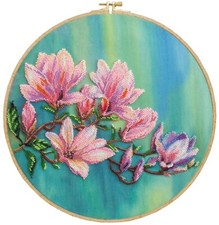 DIY Bead Embroidery Kit "Magnolias bloom"