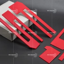 Matte Red Rear 3D Tailgate Inserts Letters Emblems fit For F-150 2021-2024