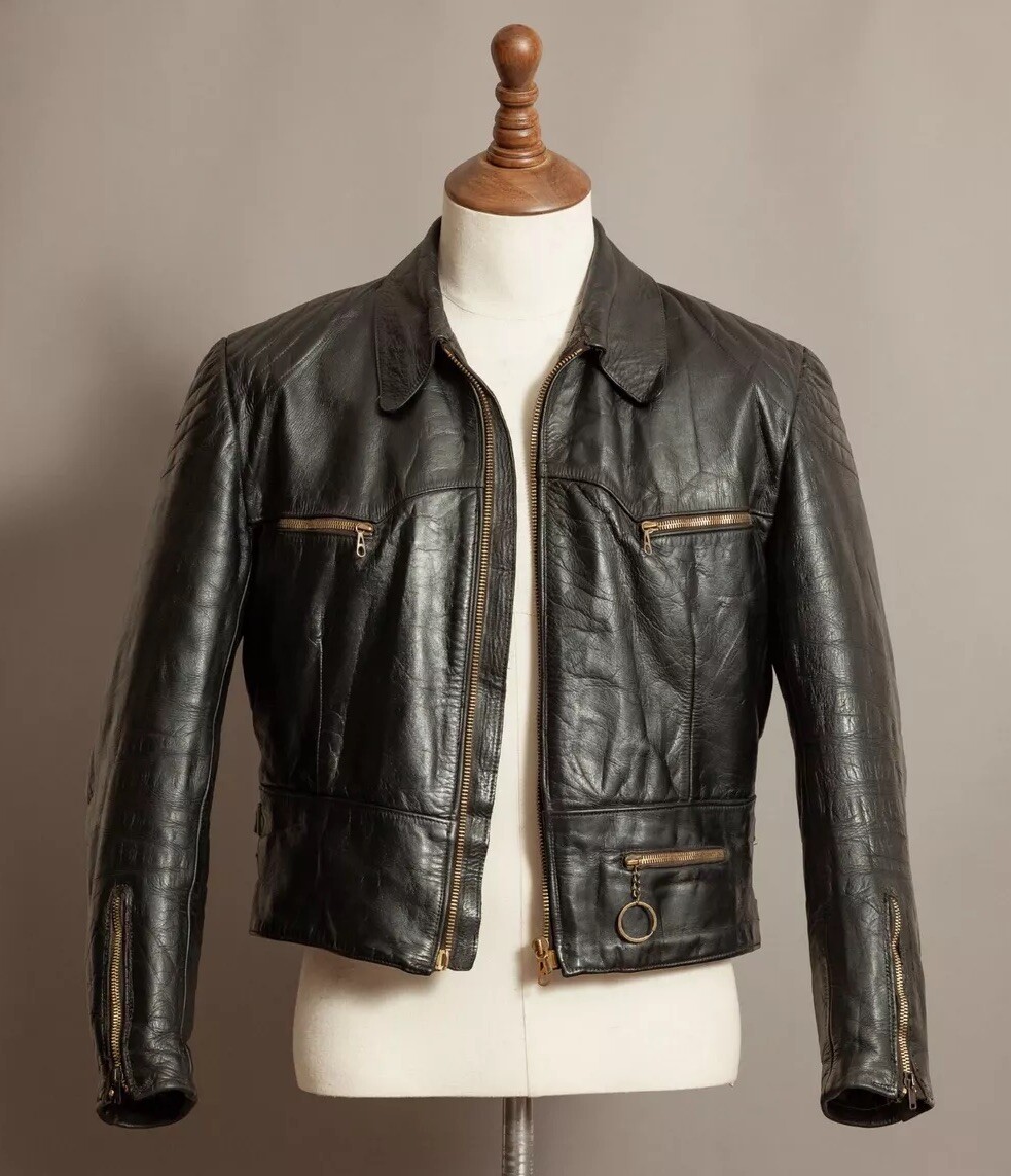 Vintage WW2 German Horsehide Leather Luftwaffe Jacket Small