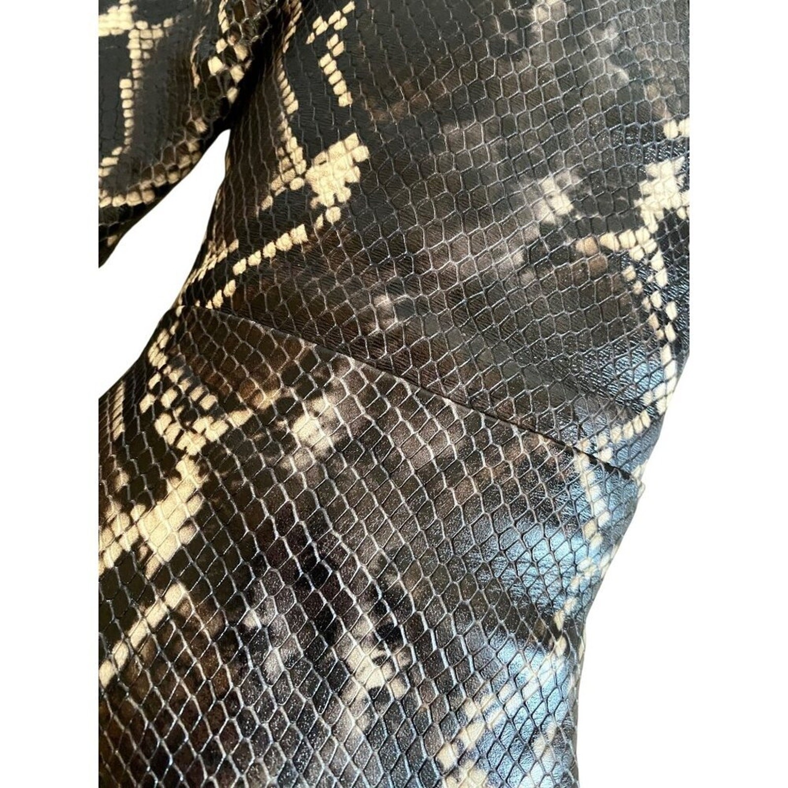 Sigerson Morrison Python Embossed Knee High Leath… - image 7