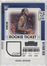 2021-22 Panini Contenders Rookie Ticket Swatches Isaiah Jackson #RTS-IJA 2qw