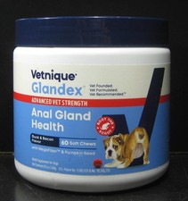   Glandex Dogs Advanced Vet Strength Anal Gland 60 Soft Chews Exp 2027