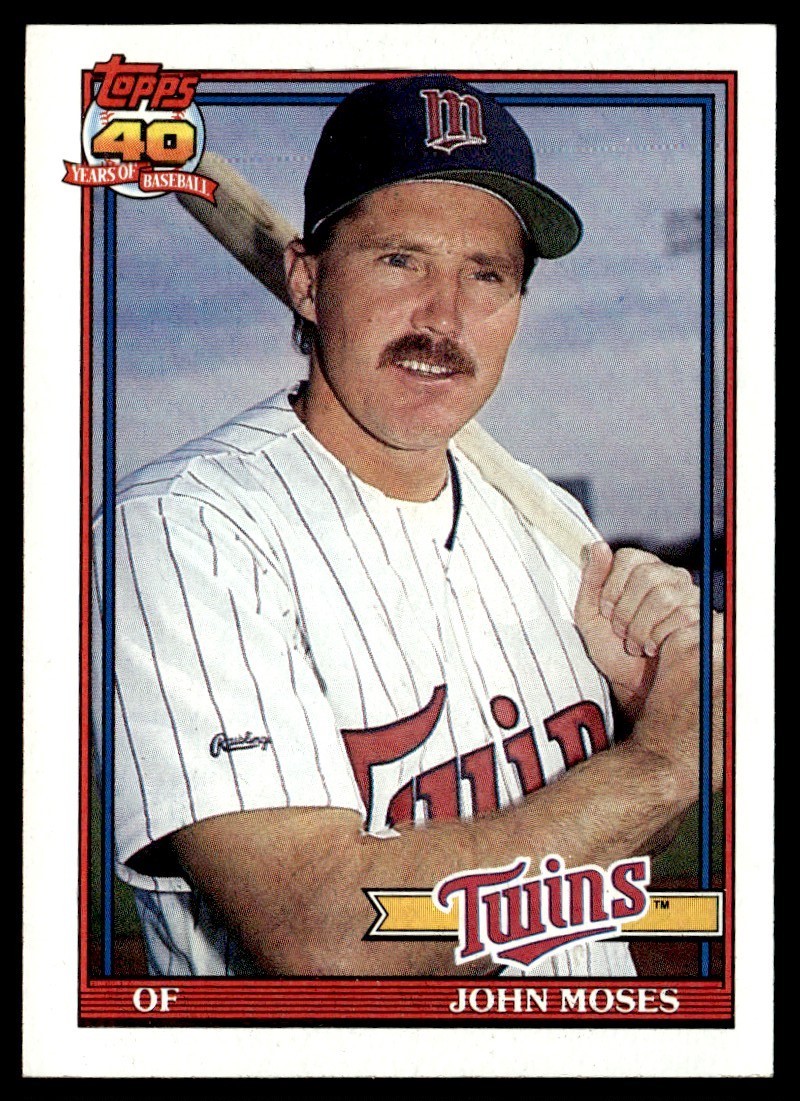 1991 Topps John Moses Minnesota Twins #341