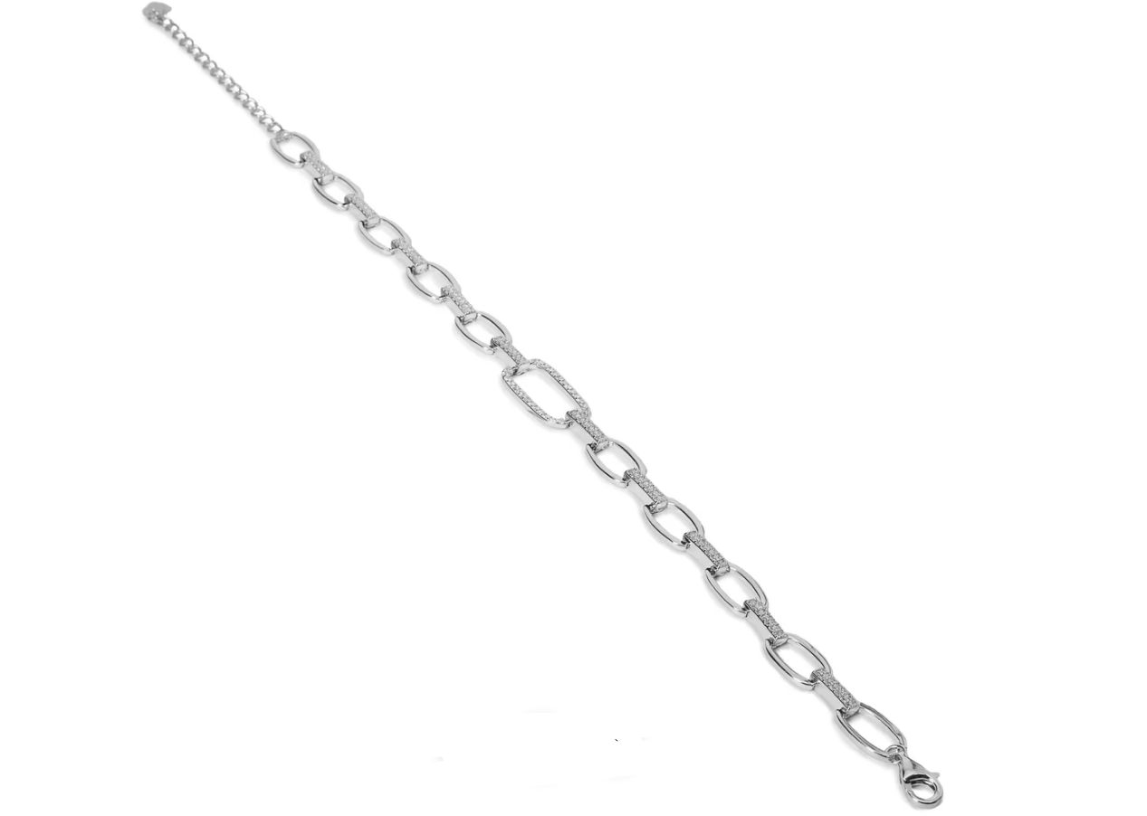 Bracciale In Argento Con Zirconi In Argento 925