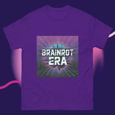 Brainrot Era Unisex Shirt Retro Futuristic Glitch Art Tee Gen Z Meme Streetwear