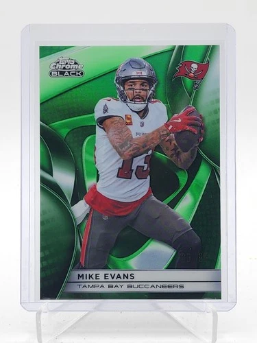 MIKE EVANS 2025 TOPPS CHROME BLACK GREEN REFRACTOR /99 #94 BUCCANEERS A Q6548