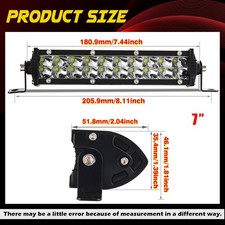 2-row 7-50 Led Light Bar Spot Flood Combo Beam Driving Off Road Suv Boat Atv