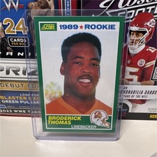 Score 1989 Broderick Thomas Rookie #245 Tampa Bay Buccaneers Football Card. rookie card picture