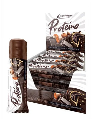 Ironmaxx Proteino, 12 x 30 g Riegel, Double Dark Chocolate