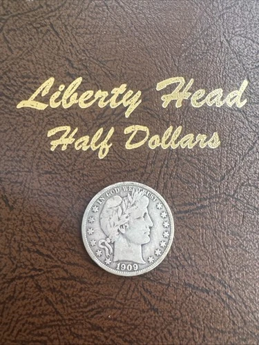 1909-O Barber Half Dollar -  90% Silver - US Silver Coins - Circulated Coin