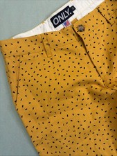 ONLY New York Men’s 32 Mustard Yellow Confetti Print Shorts Made in USA Woven