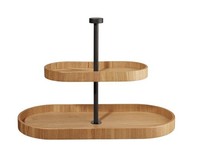 Asa Wood Etagere 2-Stufig, Oval