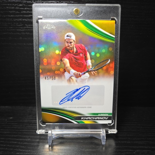 Karen Khachanov /50 Gold Refractor AUTO - Topps Chrome Tennis 2025
